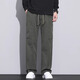 
Jewish American fashion brand work pants men's loose straight paratrooper pants 2025 autumn plus velvet sports and casual trousers 9856 military green plus velvet L
