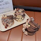 BARY REEF children's brown hairband girls with teeth non-slip girls 2024 new style headset hair card headband baby headband women's dark coffee rabbit ears