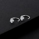 Hazel Orange 999 silver earrings for women with pierced ears, simple temperament, silver earrings, ins trend, no need to remove ear bone rings for sleeping, new style 999 silver four-leaf clover earrings (main recommendation) E2-1