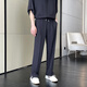 
Fearless Forward (GQWWQX) summer ice silk suit men's fashionable casual shirt straight pants two-piece set handsome and versatile K683 black M