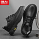 Warrior business retro casual work shoes men's lace-up leather shoes men 1632 black 40