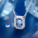 Swarovski MILLENIA Sugar Cube Necklace Women's Beating Heart Clavicle Chain Gift for Girls Hong Kong Bonded Warehouse Blue 5614926