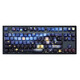 Belly Spirit mk870 Van Gogh’s starry sky side engraved wired Bluetooth wireless mechanical keyboard customized office e-sports game mute [single mode] Obsidian Starry sky side engraved KTT burgundy shaft [mahjong sound] 87 keys