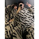 Coral velvet couple pajamas for women that can be worn outside, winter style plus velvet and thickened, high-end striped men's home clothes set XY Velvet #66731 Male L (weight 95-120
