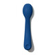 OXO Silicone Spoon Children's Eating Baby Learning to Eat Training Spoon Complementary Food Short Handle Small Soft Spoon Tableware Two Pack Navy Blue
