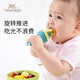 YEEHOO baby food bite bag fruit and vegetable fun silicone toy baby fruit feeding tool artifact blue bubble fish bite bag