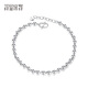Misu PT950 platinum bracelet for women, platinum glossy shiny ball bracelet for wife’s birthday gift, weight 7.7-7.9 grams, length 17+2 cm, thickness 4.5 mm