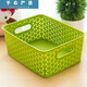 Plastic storage basket sundry basket storage basket desktop storage basket rectangular kindergarten toy storage box without cover large green 35.5*30*21.9cm