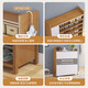 WAWJ large-capacity installation-free shoe cabinet floor-standing solid wood multi-layer storage shoe rack home entrance rental room storage new white curtain 4 layers 50 styles installation-free loss momentum