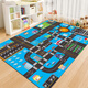 Jinko children's crawling carpet city traffic scene map toy blanket road track parking lot carpet gray city-3 80*120 cm