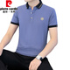 皮尔卡丹（pierre cardin）短袖男士T恤Polo打底衫2024新款男装翻领休闲短袖T恤男式上衣 679黑色 M