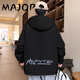 MAJQP夹克棉衣外套男加绒加厚秋冬款青少年男士宽松保暖连帽学生外套潮 719-加绒-黑色 L 100-115斤