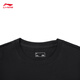 
Li Ning short-sleeved T-shirt for men and women, soft and skin-friendly trendy casual and versatile loose round neck outdoor sports top [cool/anti-bacterial] Herbal tea black 687-3 XL