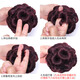 Qumeisi wig, ball, hairpin, hairpin, flower bud hair accessories, grabber style nine-flower curls, five-color hairband, black brown