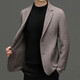 
DK high-end men's herringbone wool suit men's winter double-sided wool suit jacket short large size wool coat gray XL (180)