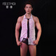 Cosplay Sexy Pajamas Men's Special Couple Stimulation Uniform Temptation Thong Three-point Sexy Pajamas Men's Uniform + Black Fishnet Underwear Sexy Underwear Men's Bed Dating Robe Free
