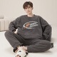 Chuangjingyi eligió pijamas para los pijamas de hombres con fondo cálido de los hombres para el invierno Winter Warmed redondo redondeo de ropa de gran tamaño para el hogar