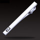 Roronoa Men's Tie Clip Formal Wear Professional Silver Simple Tie Clip Caja de regalo para hombres [cosas buenas] Paper plateado LDJ223 (longitud 6 cm de ancho 0.6c