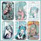 初音未来卡套二次元动漫miku学生校园卡校牌饭卡水卡地铁卡公交卡 初音未来Y14223 卡套+黑短编织钥匙扣