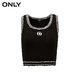 
ONLY summer temperament versatile slim-fitting embroidered short suspender sweater for women 12343H003 H1Z black - first batch of chasing orders L 170/88A