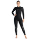 DIVE&SAIL 1.5MM one-piece warm wetsuit for men, long-sleeved cold-proof wetsuit for women, snorkeling suit, surfing suit, winter swimming suit, 1.5mm black female XL