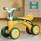 Ha Dinglong Children's Balance Car 1-3 Years Old Boy Toy Girl Without Stepping Car Baby Sliding Car Kid Four-wheel Car Amber Green 2-4 Years Old [Lighting Music]