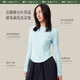 Beneunder Bottom-Hemd für Frauen, schlankes Fleece Langarmed T-Shirt für Frauen, Herbst- und Winter Neue Produkte, feste Farbe Elastizität Schlanker Fit PO15123