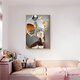 
Little Lulin children's room decoration paintings, little boy's room hanging paintings, cute bubbles, female bedroom bedside paintings, inspirational astronaut murals 13782-Bubble Girl Tempered crystal porcelain-60*80 black frame
