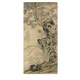 Lu Guangwu Ruitu из династии Юаней Древний цветок и живопись с птицами Свиток литературной копии антикварных картин китайские висящие картины Юань ни Зан Цю Шуюн Каменный картина 12602 30x62 см (размер картины картины)