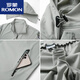 ROMON Ice Silk Fishing Suit Men's Summer Thin Breathable Elastic Sun Protection Clothing Casual Sports Two-piece Set Light Gray L