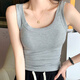 Langsha camisole women's can be worn outside and inside, versatile and sexy spring and summer sports high-elastic threaded bottoming shirt