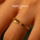 SUPERCUSTOM Beautiful Mountain Ring 18K Gold Pure Gold Couple Ring Mountain Peak Ring Rizhao Jinshan Siguniang Mountain No. 15-16/single piece