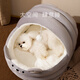 Internet celebrity dog ​​kennel warm in winter small dog Teddy can be detached and washed semi-enclosed winter four seasons universal pet upgraded thickened cradle dog kennel [Grey bear + hair M-medium size (44*42*39cm, recommended 12Jin [Jin equals 0.5 kg]