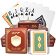 Gyt Plastik Poker Gold Art Doppelseite gefrostete wasserdichte faltbare, waschbare High-End-PVC Dickeded Bridge Großhandel GYT688 rot [6 Paare]