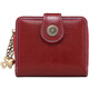 Miaodi birthday gift retro short anti-theft genuine leather wallet women's multi-function card bag simple change certificate bag