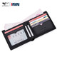 
Seven Wolf Deerskin Wallet Men's Short Leather Casual Wallet Multi-Card Gift Box Father's Day Gift Practical Gift for Dad Black-Gift Box Pack