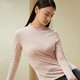 
Golden Santa Foundation Base Clothes for Women's Silk Mesh Spliced ​​Half-Tree Neck Shirt Top NZFDC724 Milk Fu Powder 1357 XL