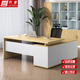 Gong Xingtang Desk Boss Desk Office Modern Simple Office Furniture Single Executive Desk President Manager Supervisor Desk 1.4 Meter Table Red Walnut + Iron Gray