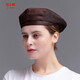 Jun Xiaocong catering chef beret men and women custom milk tea cake shop waiter kitchen elastic hat canvas beret black net three buckles one size