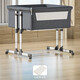 
HAIZIJIA Twin Crib Cot Children's Bed Bed Cradle Bed Baby BB Cradle Bed Multifunctional Double Newborn Children's Bed Grey + Mattress