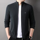 Hengyuanxiang Stricker Strickjäger 2024 Herbst und Winter Neues Männergeschäft 100% reine Woll -Männerjacke und Pullover Trend Black M 170/48/105