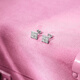 Saturday Fortune (ZLF) S925 silver earrings for women, small square diamonds, fashionable and sweet earrings for birthday gifts, a pair of earrings