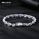 Miss JuJu boutique pt950 pure platinum bracelet for men, platinum wolf head bracelet, domineering and high-end jewelry for men, weighs 28.48g, is 16cm long, and is about 6.2mm thick.