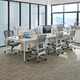 Lin's Home Simple Office Computer Desk Desktop Double Office Workbench Lin's Wood Industry LH880 [Warm White] Two-person Staff Table