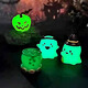 Xixiaowei paysage créatif mignon mignon lumineux halloween petit ghost doll bourse mini-ornements de poupée pour enfants de 6 packs [style d'éclairage]