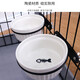 Hanhan Pet Pet Cat and Dog Bowl Hanging Cage Special Ceramic Bowl Fixed Hanging Cage Cat and Dog Food Basin Water Bowl Cage Hanging Ceramic Bowl