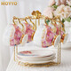 Muzi worry-free European gold-plated bird rack coffee cup and saucer storage rack hanger upside down drain cup holder tea cup holder home heart-shaped cup holder