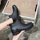 Caiyile short-tube rain boots, non-slip and wear-resistant, outdoor men's and women's fashionable water shoes, low-top rubber shoes, black 40 yards 09787, can be customized