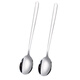 Shihua 304 stainless steel soup spoon 2-pack thickened spoon extended table spoon rice spoon round spoon spoon tableware