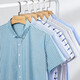 Nobel Paul (NOBOLPAUL) short-sleeved shirt men's pure cotton non-scalding anti-wrinkle Oxford spinning breathable striped shirt middle-aged and young casual plaid shirt blue D702 39